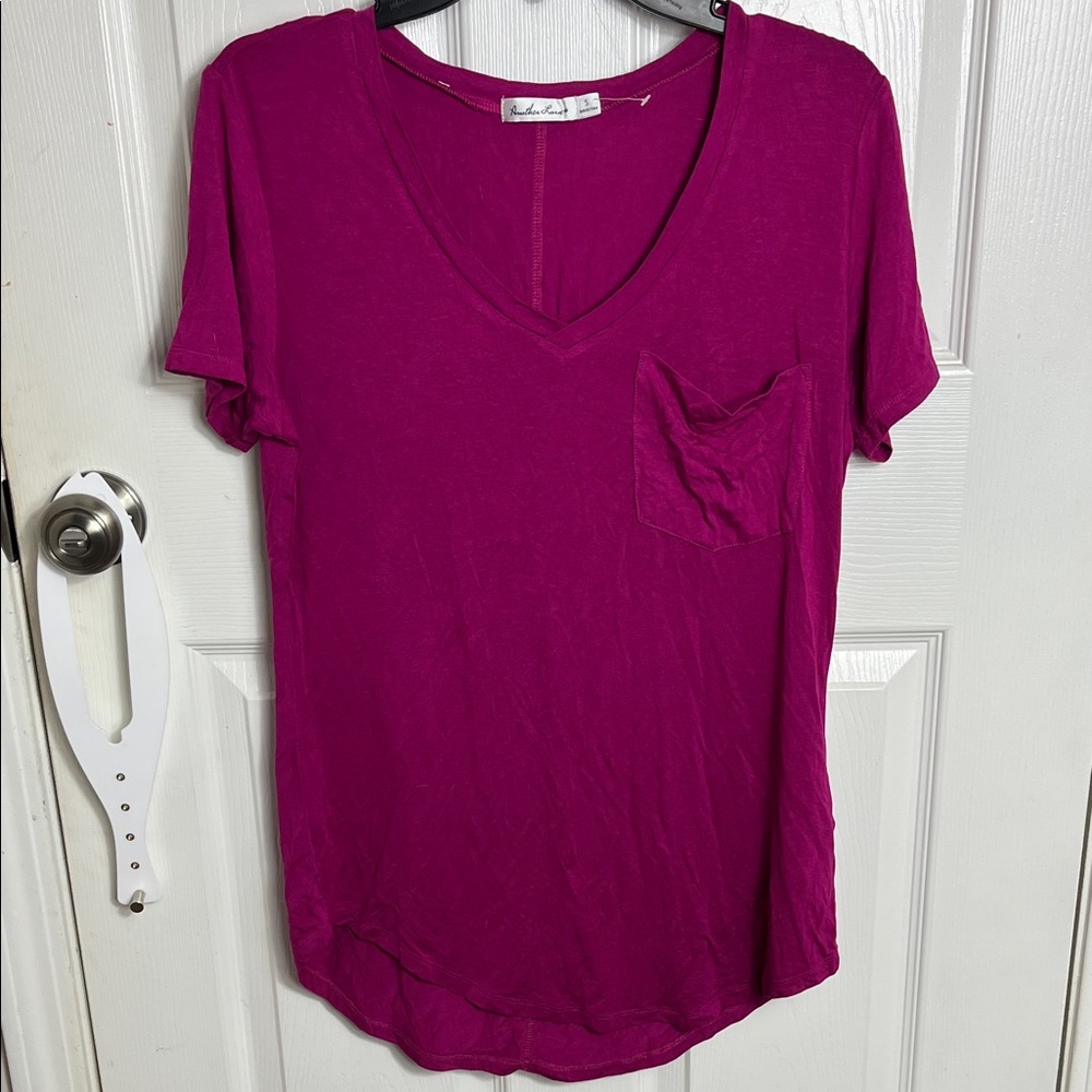 Another Love Magenta V-Neck Women's Oversized Top S